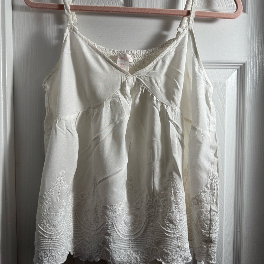 Shabby Chic Cream Embroidered Camisole